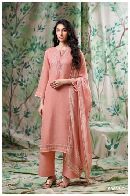 Ganga diyana 3653 wholesale suppliers of dress materials