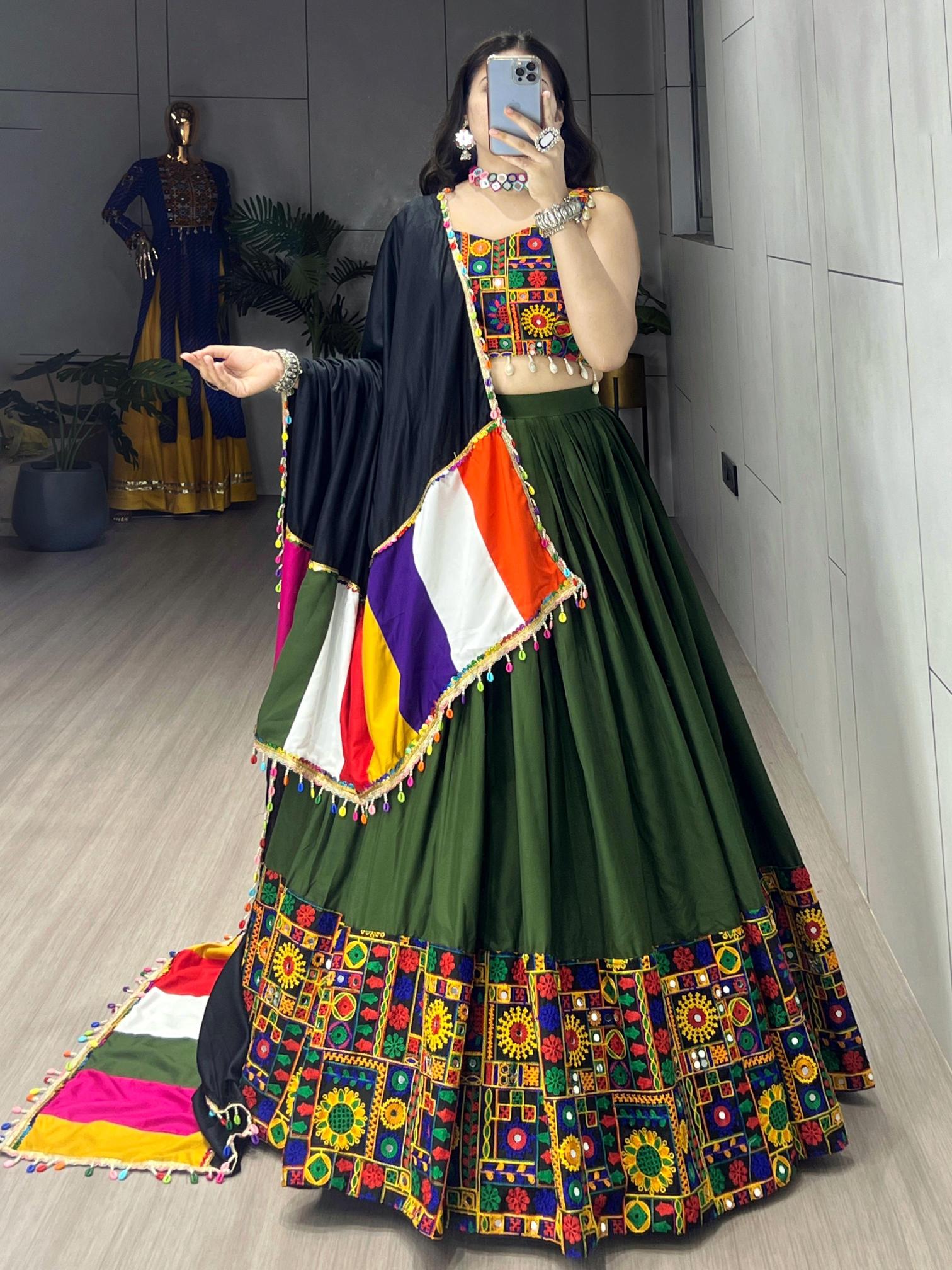 GRTN 8046 MHNDI Rayon Surat lehenga choli online shopping