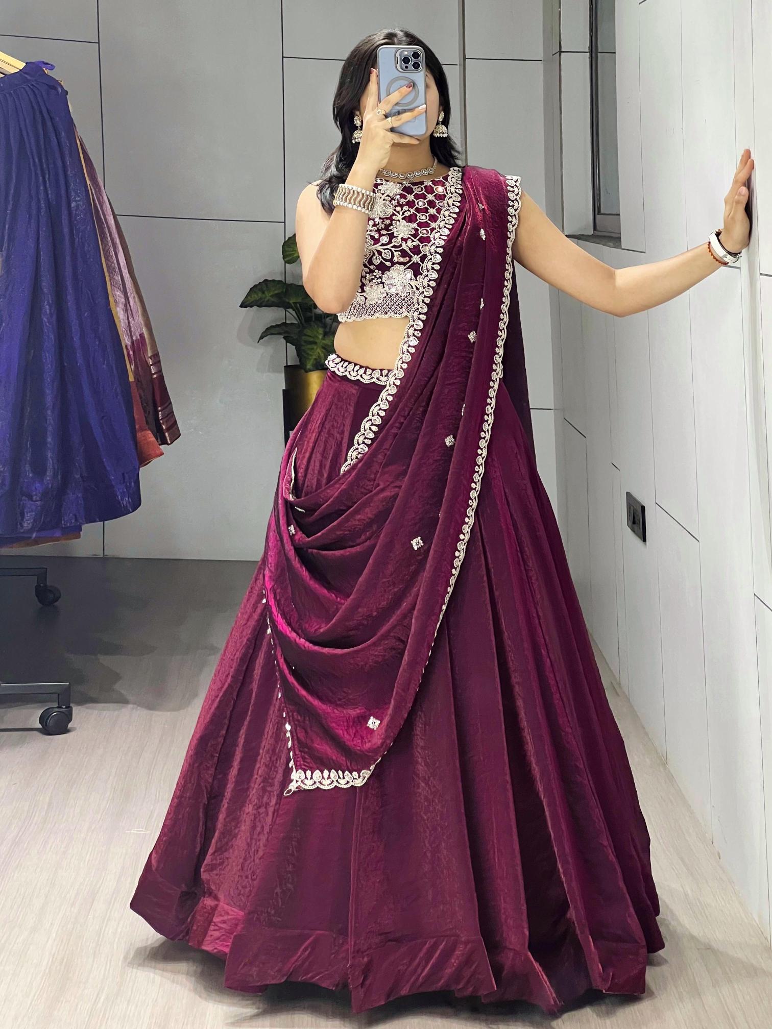 GRTN 8125 BERRYWINE Fendy Latest lehenga choli designs wholesale market in Delhi