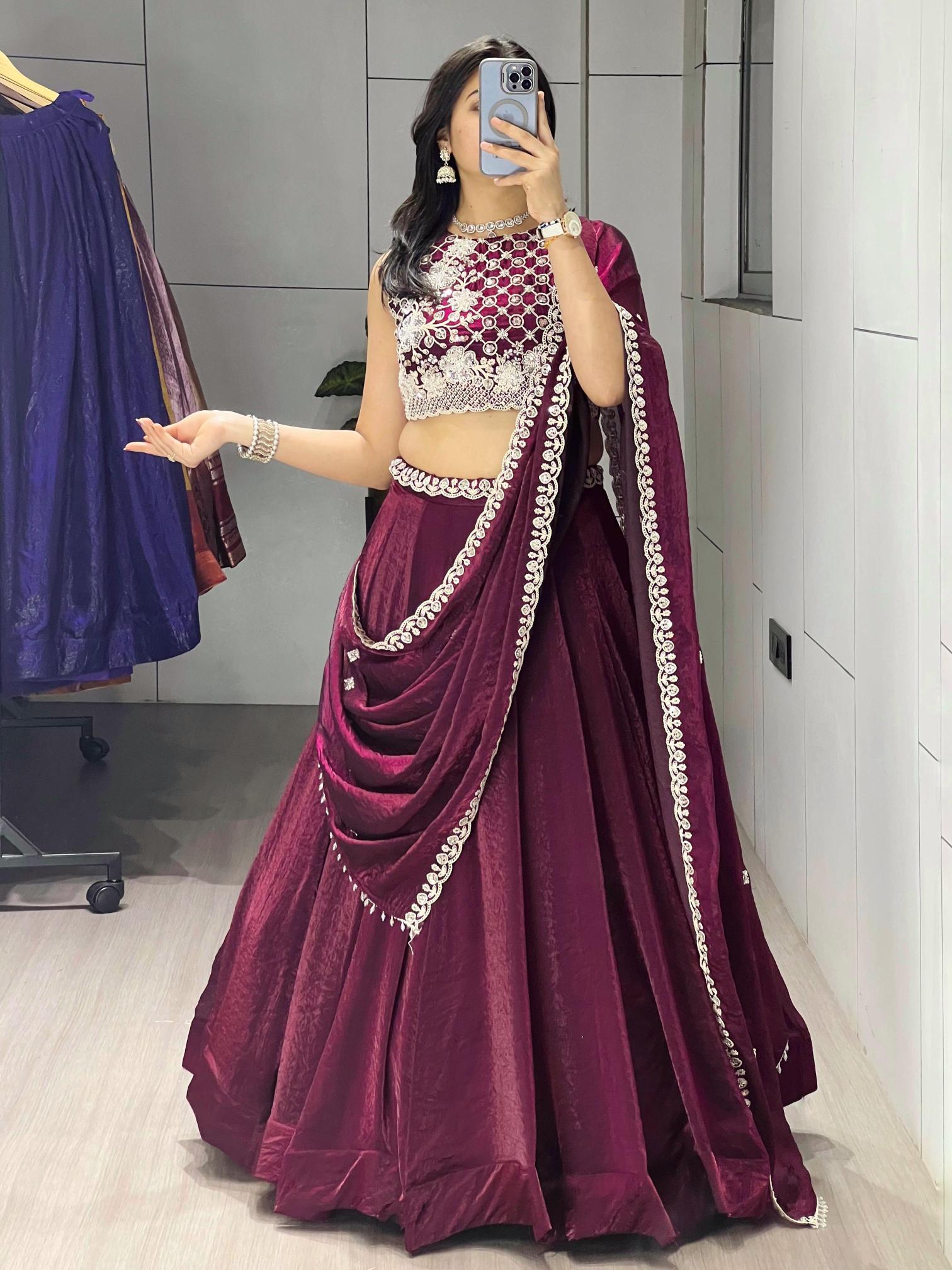 GRTN8 125 BERRYWINE Fendy Designer lehenga choli in Surat