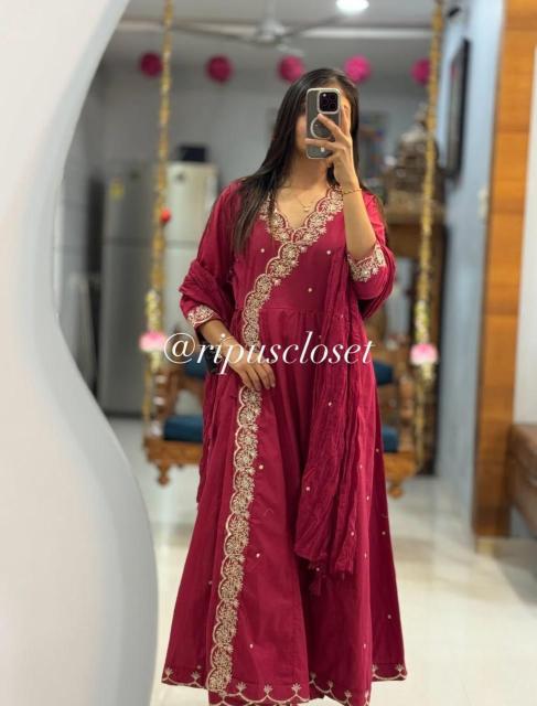 Jaipuri 3pcs flaired anarkali style kurti wholesaler