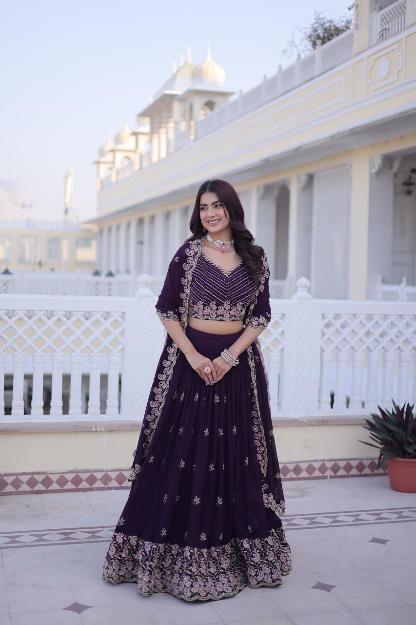 KA 5064 Sequins Black Wholesale designer lehenga choli Surat