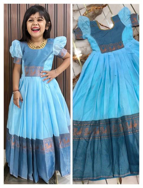 Kids gown cottan silk Wholesale kids ethnic wear