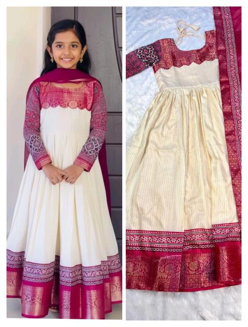 KIDS GOWN silk Affordable kids wear