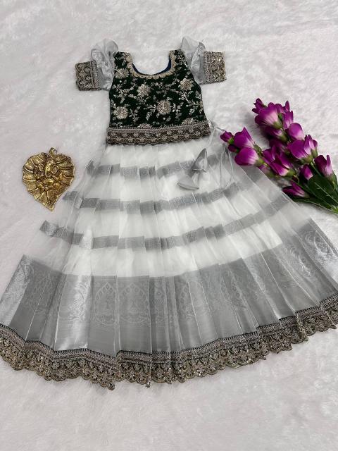 kids lehenga naylon silk Kids clothing manufacturers