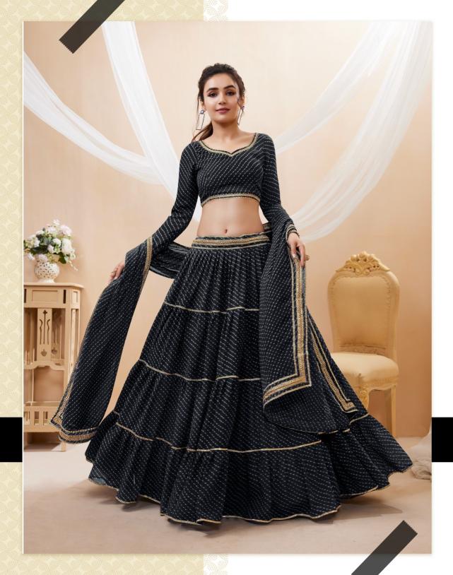 LAVISH VOL 1 georgette Black Wholesale lehenga choli online