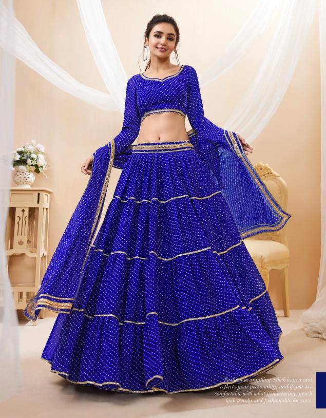 LAVISH VOL 1 georgette Blue Bulk lehenga choli orders