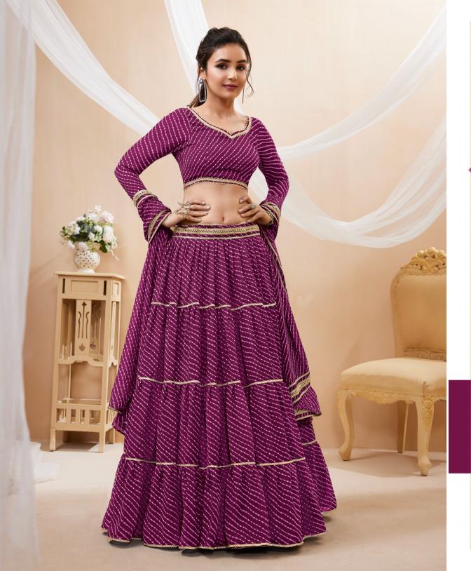 LAVISH VOL 1 georgette Purple Wholesale bridal lehenga choli