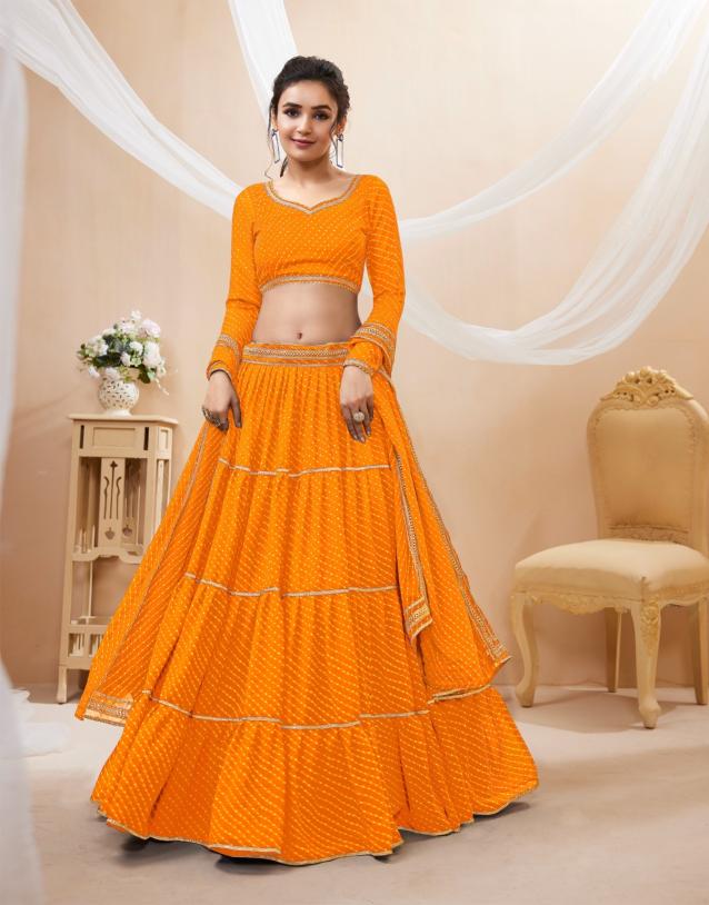 LAVISH VOL 1 georgette Yellow Lehenga choli market in Gujarat