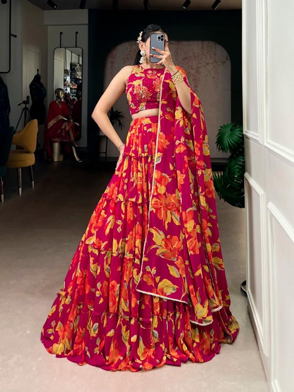 LNB 145 Marble pnk Wholesale lehenga choli catalog