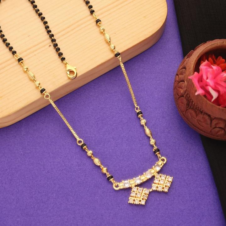 Micro gold polish manglsutra 1694 Delhi wholesale jewellery market online