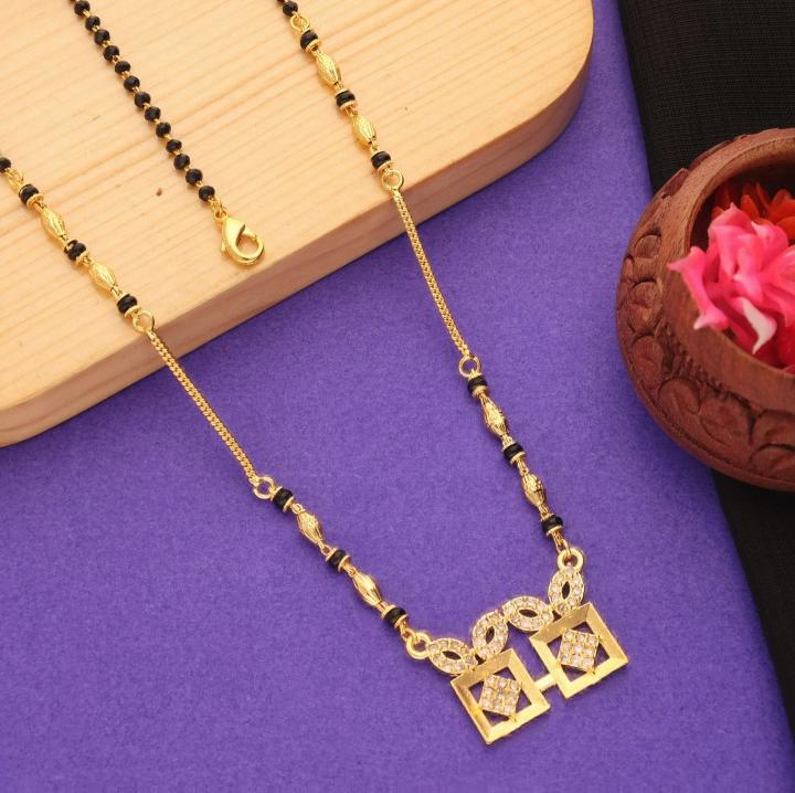Micro gold polish manglsutra 1726 Fashion jewellery wholesale market in Delhi