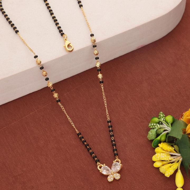 Micro gold polish manglsutra 2047 artificial jewellery wholesale price