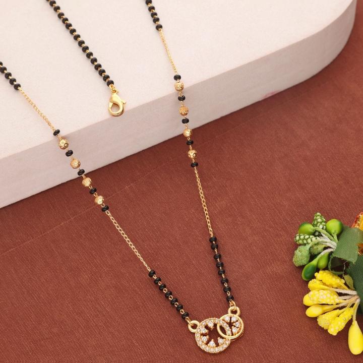 Micro gold polish manglsutra 2048 artificial jewellery wholesale price in delhi