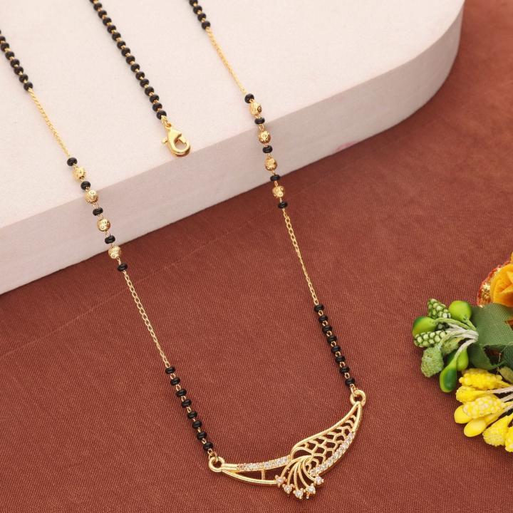 Micro gold polish manglsutra 2052 indian artificial jewellery wholesale suppliers