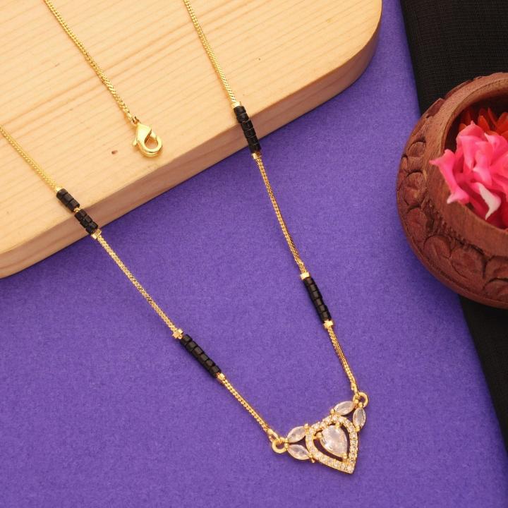 Micro gold polish manglsutra 2068 Costume jewellery wholesale market in Delhi