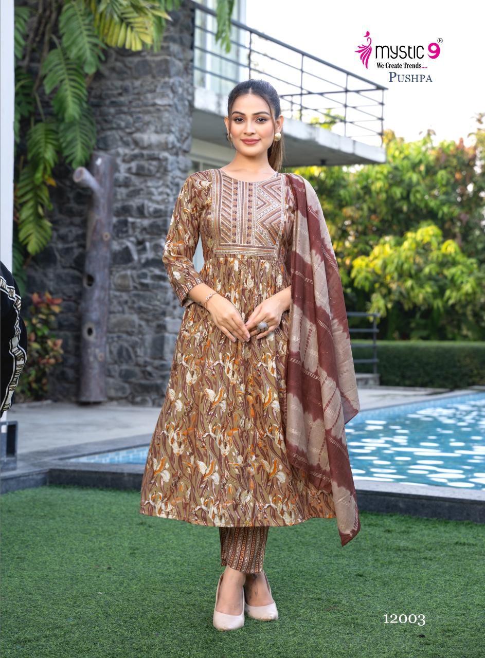 Mystic9 pushpa vol 12 umbrella cut kurtis wholesaler in jodhpur 