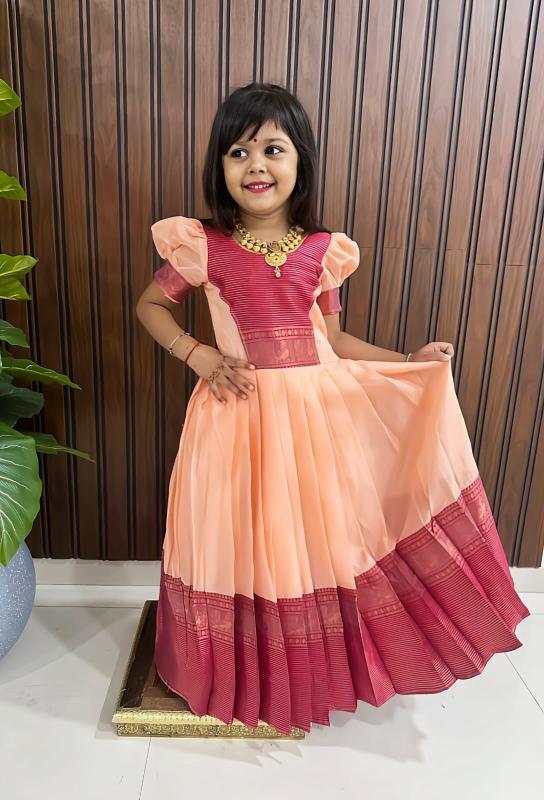 NEW LAUNCING GOWN cottan silk Designer kids wear wholesale market in Delhi