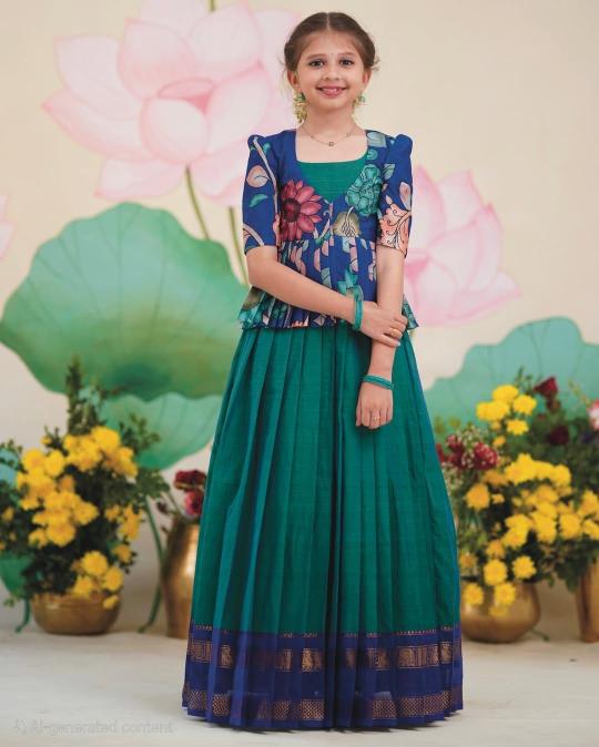 NEW LAUNCING GOWN  cotton silk Kids ethnic wear wholesale market in Delhi