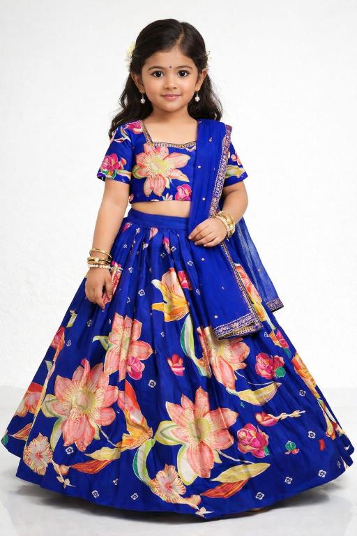 NEW LAUNCING KIDS LEHENGA CHOLI chinon silk Wholesale kids fashion