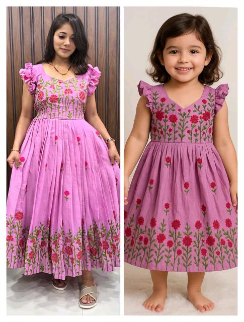 NEW LAUNCING MOTHER DAUGHTER FROCK cotton Children clothing distributors