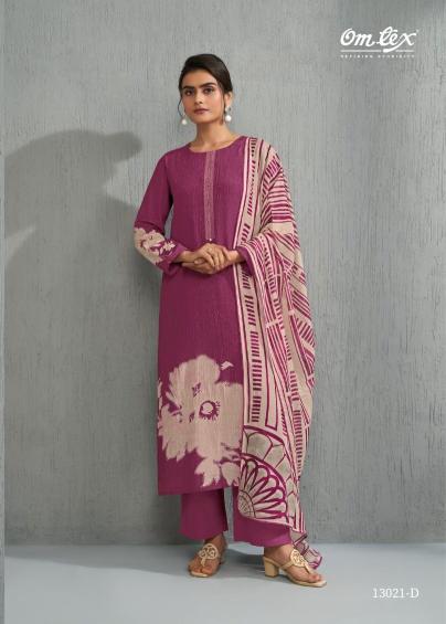 Omtex tivra block print dress material wholesalers 