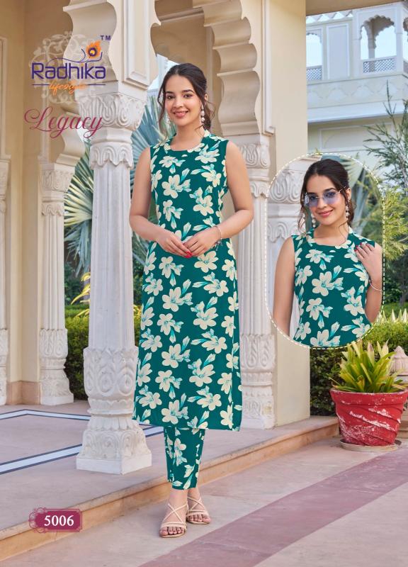 Radhika lifestyle legacy vol 5 coord set wholesale clothing in india 