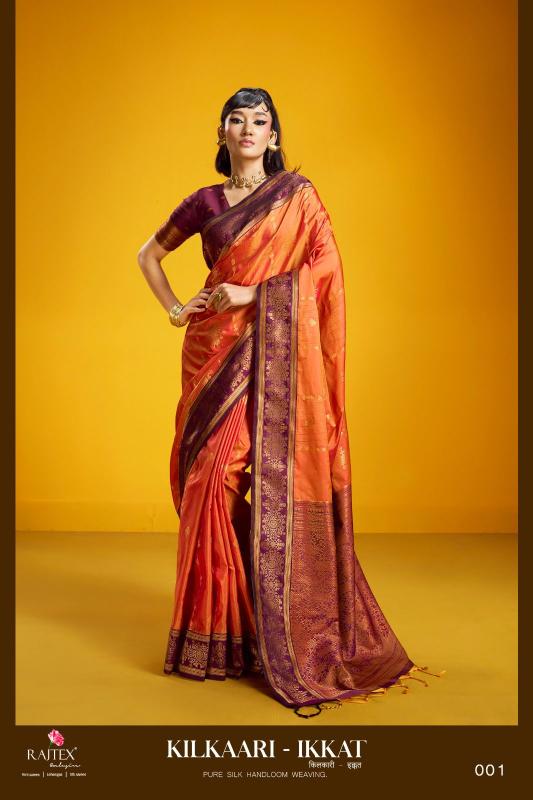 Rajtex Ikkat surat work saree designs 