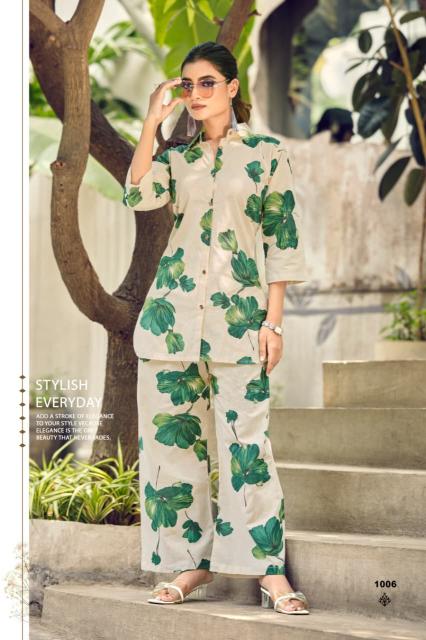 Tips & tops cotton beats vol 4 coord set surat bombay market online shopping 