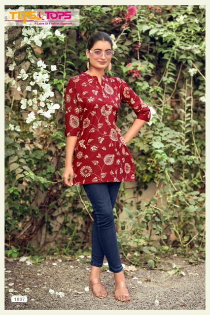 Tips & tops cotton shorties vol 9 short tops kurtis wholesaler in junagadh 