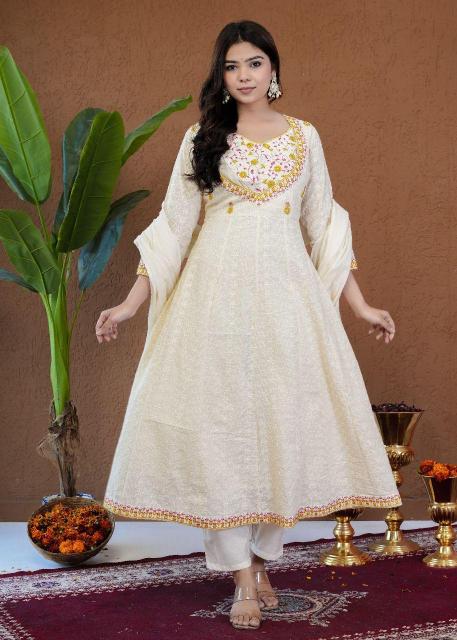 Valerius 3pcs kutch kurti full embroidery wholesalers at chickpet 