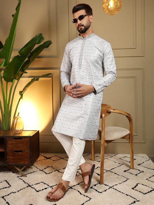 Van- 06 Mens Kurta Pyjama Jacquard wholesale in Surat