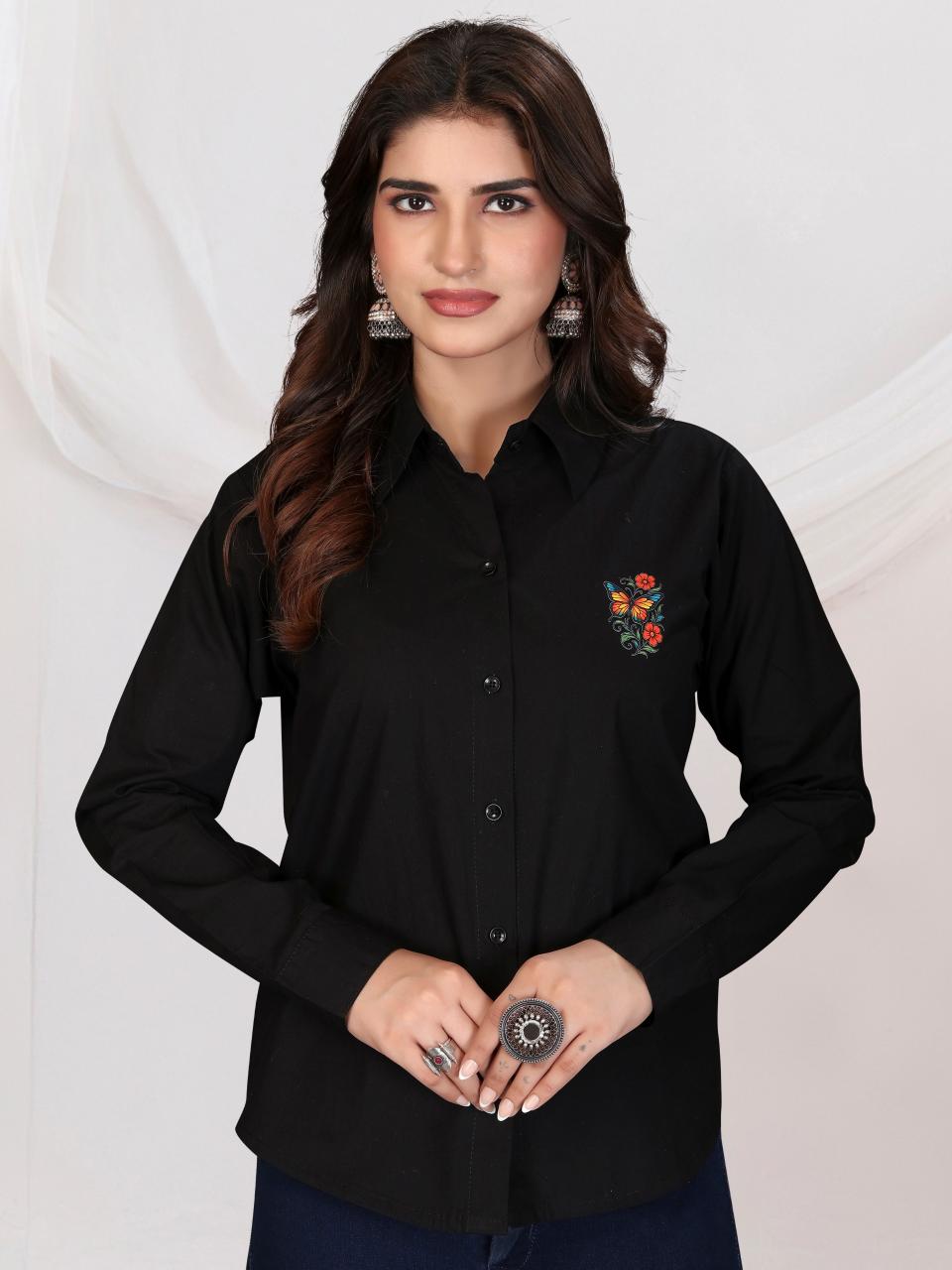 Vastralife womens wear black shirt wholesaler in india 