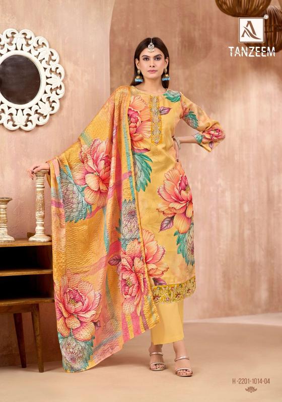 Alok suits tanzeem jam cotton wholesale dress material in amritsar 