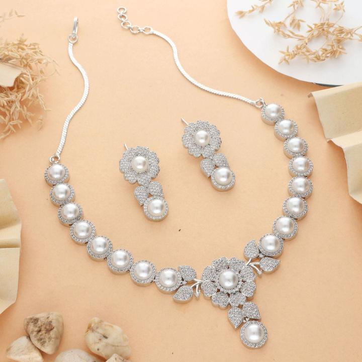 Anti tranish american diamond necklace set 960 Costume jewellery manufacturers in Kolkata