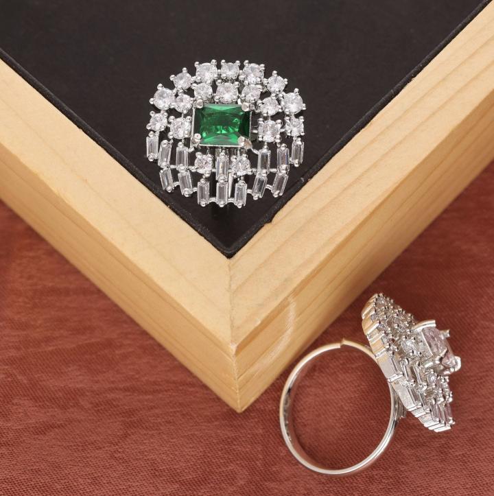 Anti tranish american diamond silver finger ring 272 Artificial anklets wholesale in Hyderabad