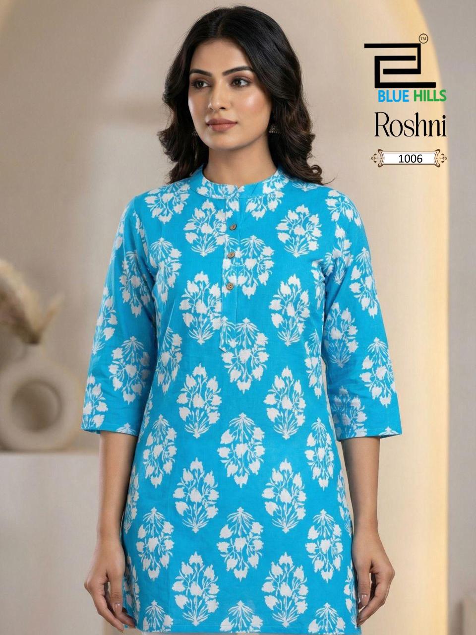 Blue hills roshni short top wholesale kurti