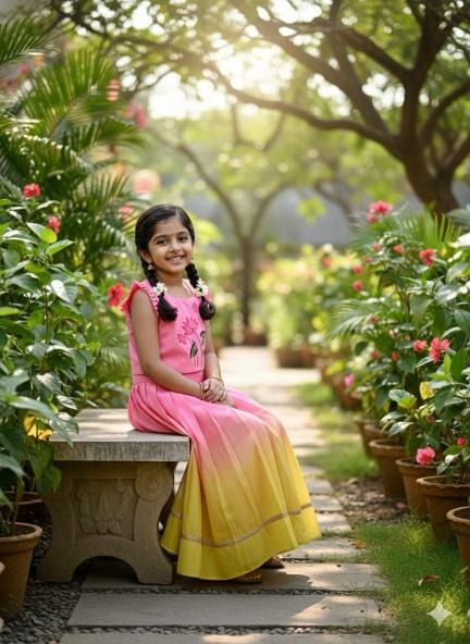 Dhanlaxmi Flower Silk Pink Wholesale kids clothing suppliers