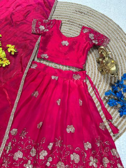 Fandy Flower Sindoor Silk red Kids clothing wholesale market in Delhi