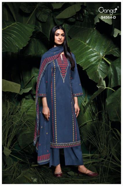 Ganga aaeva 4564 ladies dress material wholesalers in pune 