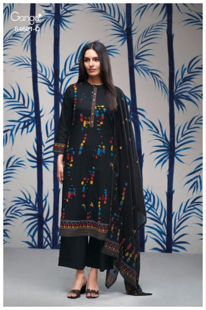 Ganga fariqa 4601 suit dress material wholesale 