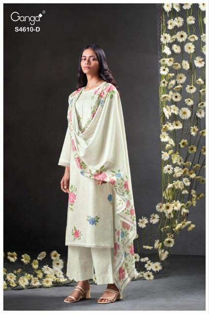 Ganga florie 4610 dress material wholesale price online shopping 