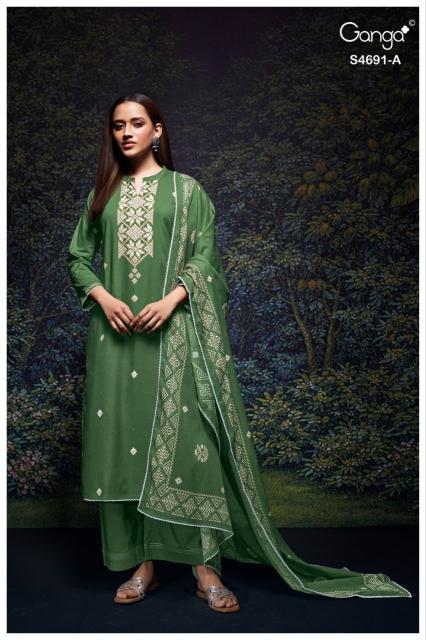 Ganga juvira 4691 wholesale dress material in indore 