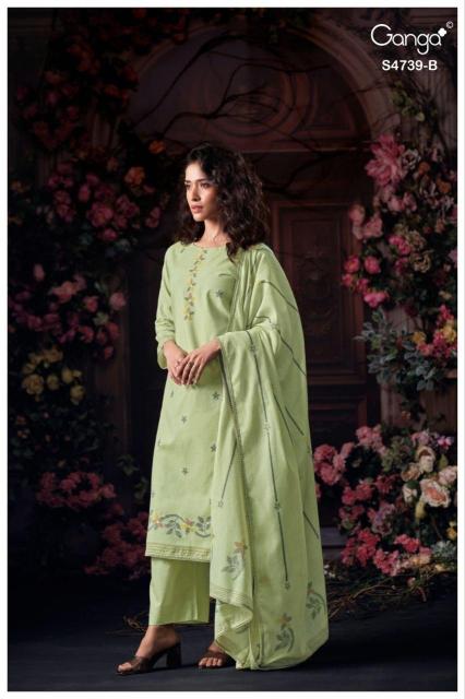 Ganga kivana 4739 wholesale ladies dress material suppliers in bangalore 