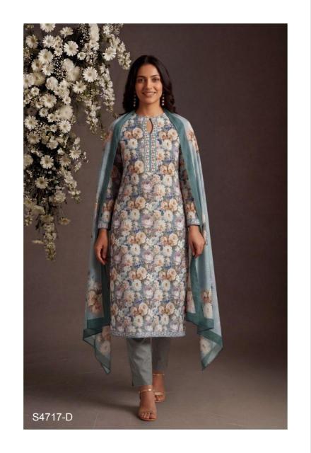 Ganga layla 4717 synthetic dress materials wholesale 