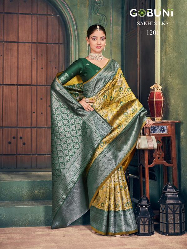 Gobuni sakhi silk wholsel saree market price list
