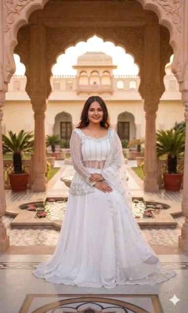 HB 251 Rangoli silk White Bridal lehenga wholesalers in Delhi