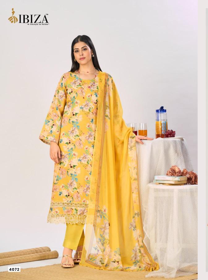 Ibiza haryali imrozia pakistani lawn cotton dress material wholesale 