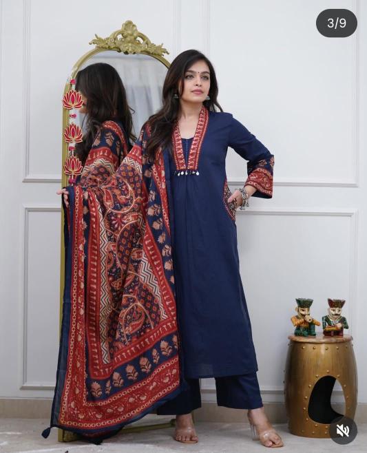 Jaipuri 3pcs kurti manufacturer wholesale in jaipur 