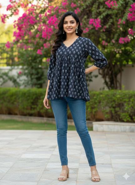 Jaipuri short top wholesale kurti catalog 